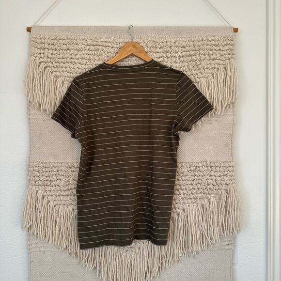 Vince Cotton Striped Tee - Picture 4 of 4